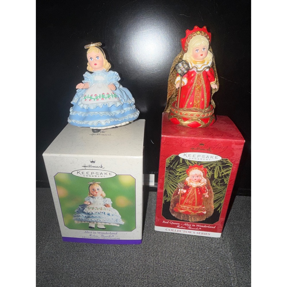 Hallmark Keepsake Madame Alexander Alice in Wonderland Ornament set off 2